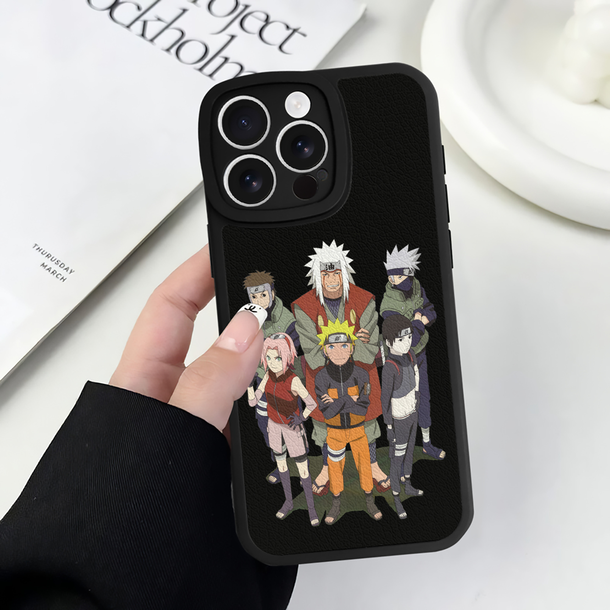 （画像用） NARUTO -ナルト- うずまき ナルト Uzumaki Naruto 【iPhone 16シリーズ対応】シリコンスマホケース（レザー調） 材質：シリコン